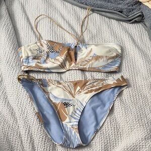 Aerie Blue and Brown Bikini Set